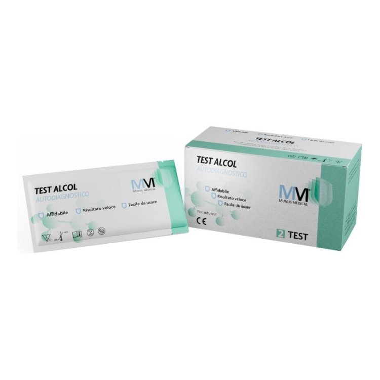 Munus Test Alcol Etilometro Monouso Rilevazione Alcolemia 2 Pezzi