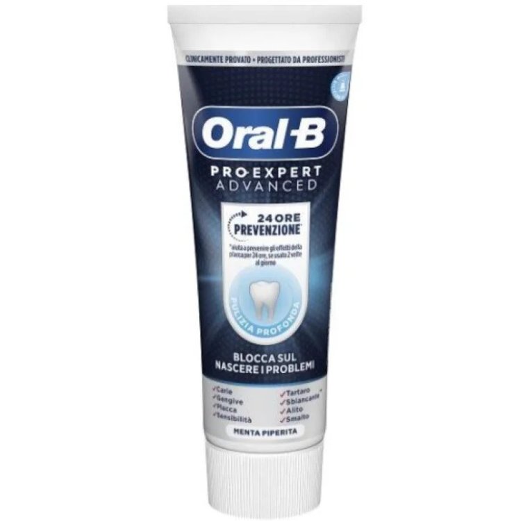 Oral-B Advanced Dentifricio Prevenzione Tartaro con Microgranuli per Igiene Orale 75ml