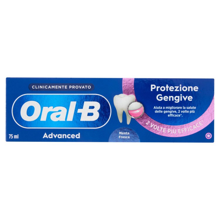 Oral-B Advanced Protezione Gengive Dentifricio Menta Fresca Protezione Gengive 75 ml