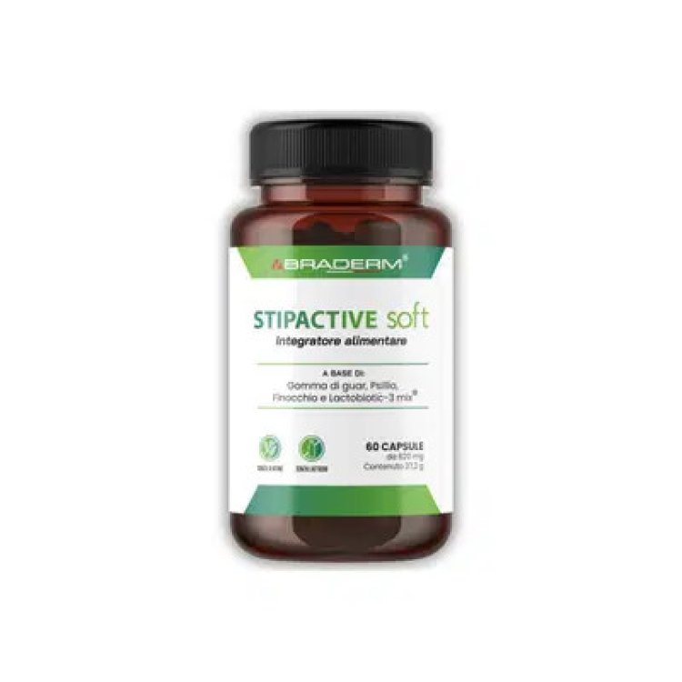 Braderm Stipactive Soft Integratore Alimentare per Digestione Naturale 60 Capsule