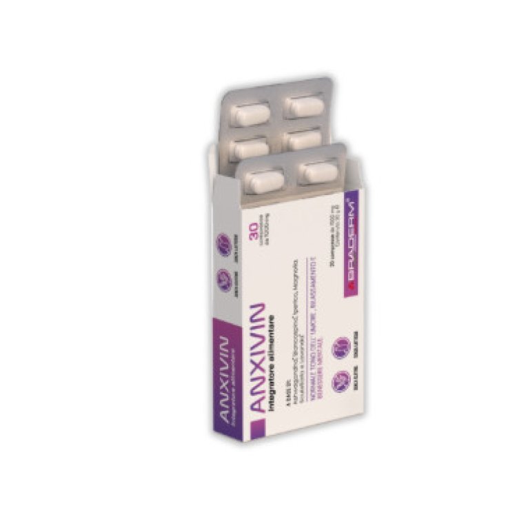 Braderm Anxivin Integratore Alimentare per Ansia Stress Senza Glutine 30 Compresse Braderm Anxivin Integratore Alimentare per Ansia Stress Senza Glutine 30 Compresse