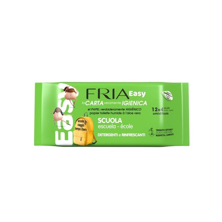 Fria Easy Scuola Carta Igienica Umidificata con Aloe Vera, 16 Salviette Fria Easy Scuola Carta Igienica Umidificata con Aloe Vera, 16 Salviette