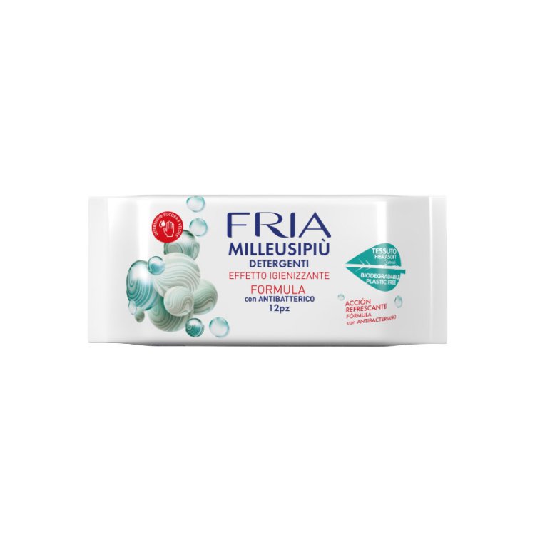 Fria Milleusipiù Salviettine Igienizzanti Antibatteriche Per Igiene 12 Pezzi Fria Milleusipiù Salviettine Igienizzanti Antibatteriche Per Igiene 12 Pezzi