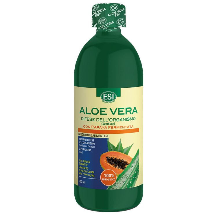 Esi Aloe Vera Succo Papaya Integratore Alimentare per Difese Immunitarie 500ml