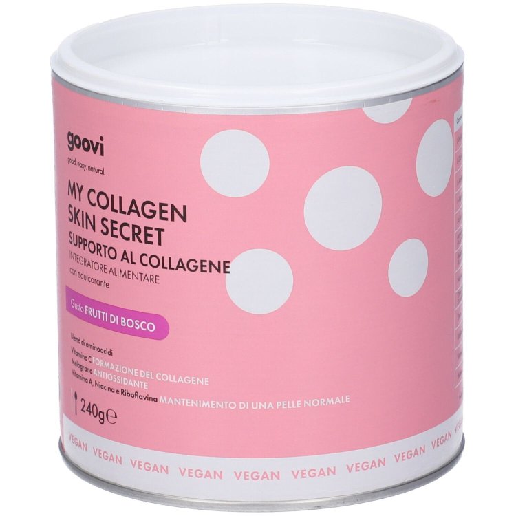Goovi My Collagen Skin Secret Integratore per Pelle al Collagene Frutti Bosco 240g