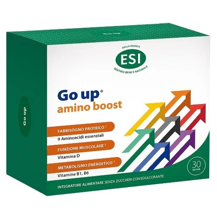Esi Go Up Amino Boost Integratore Alimentare per Energia e Muscoli 30 Bustine