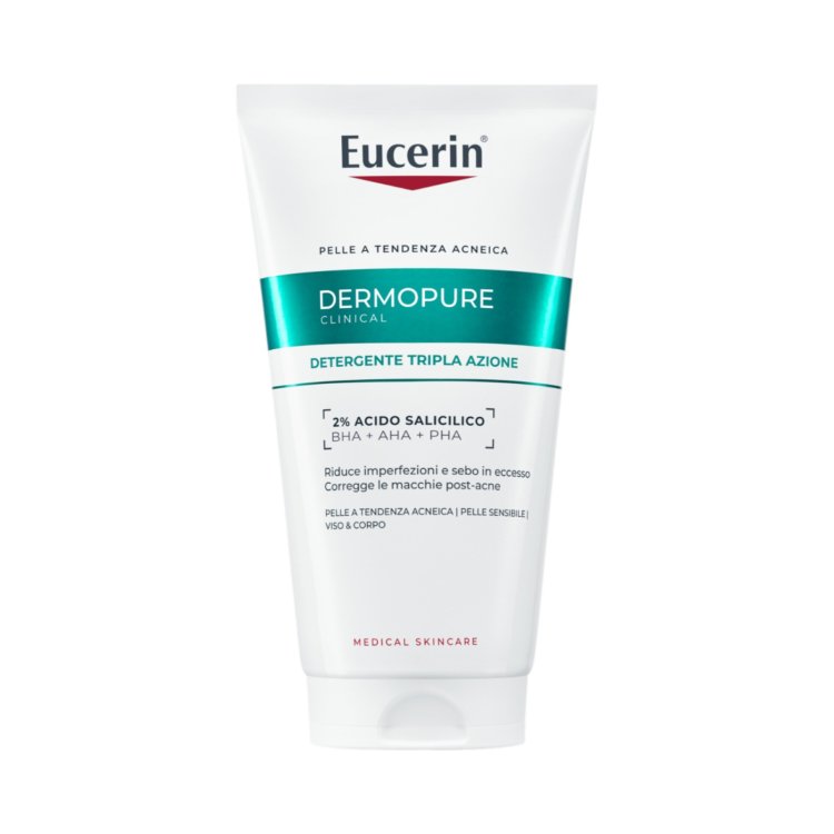 Eucerin Dermopure Detergente Tripla Azione Esfoliante per Pelle Grassa e Acneica