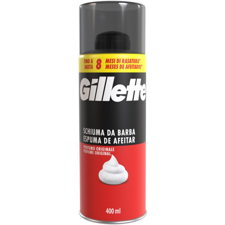Gillette Schiuma da Barba Classica per Rasatura Confortevole 400 ml
