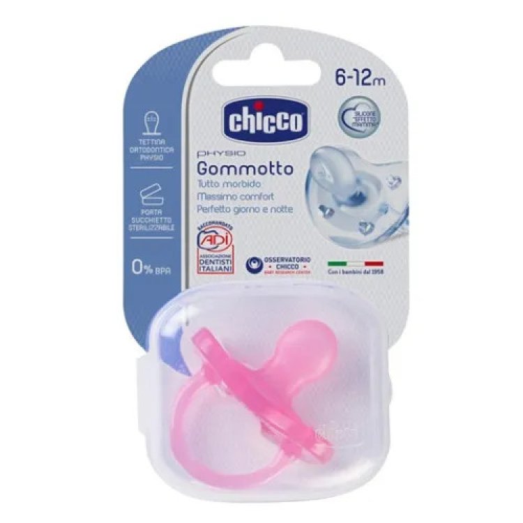 Chicco PhysioForma Gommotto Succhietto Silicone Rosa 6-16 Mesi Chicco PhysioForma Gommotto Succhietto Silicone Rosa 6-16 Mesi