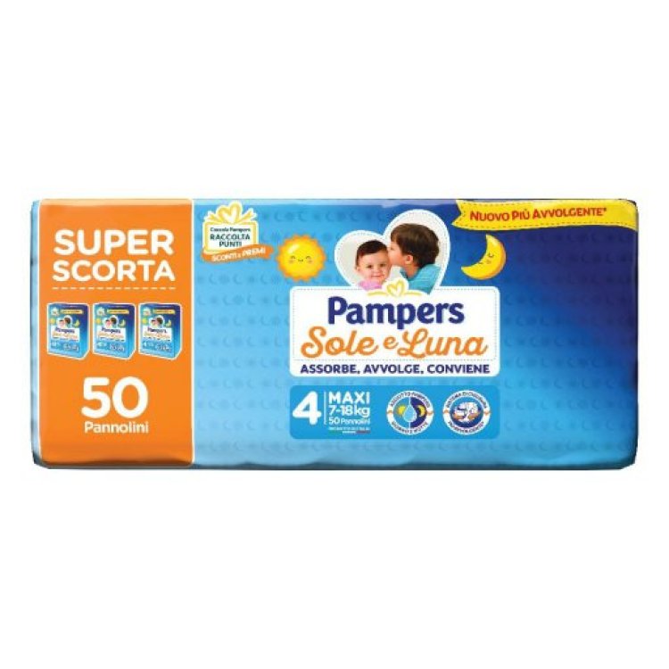 Pampers Sole&Luna Maxi Pannolini per Bambini 7-18kg 18 Pezzi