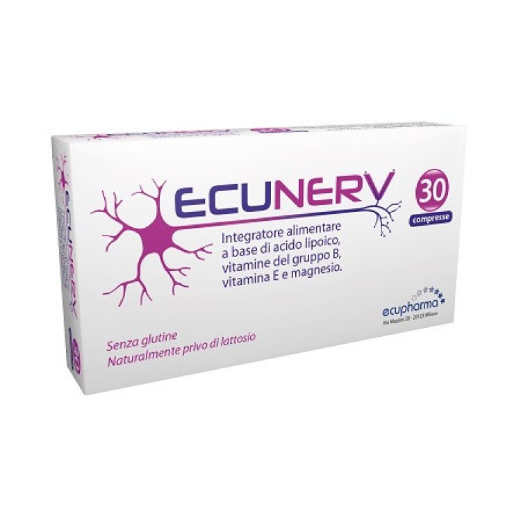 Ecupharma Ecunerv Integratore Sistema Nervoso Acido Lipoico Vitamine B 30 Compresse