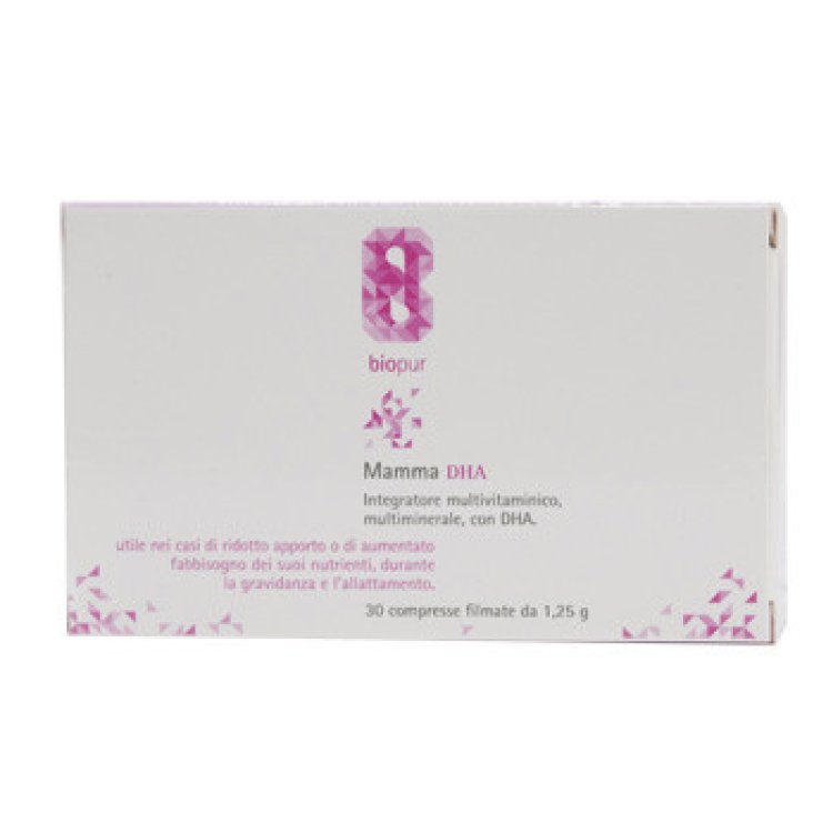 Biopur Mamma DHA Integratore Multivitaminico per Gravidanza e Allattamento, 30 Compresse