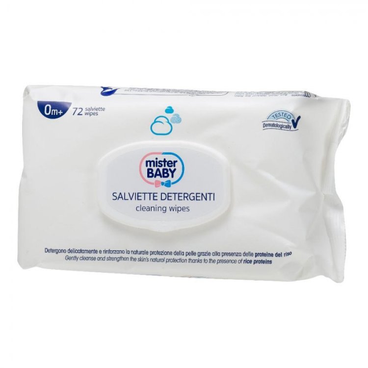 Mister Baby Salviette Detergenti Igiene Delicata 72 Pezzi