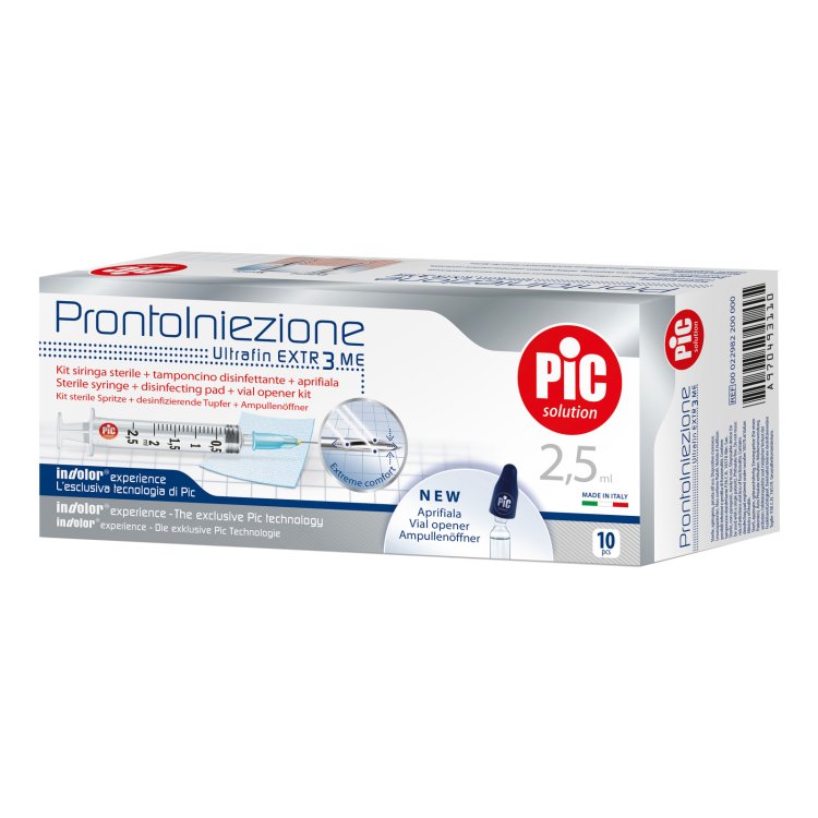 Pic Siringa Pronto Iniezione 2,5 ml Gauge 23 10 Pezzi
