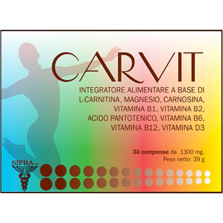 Sifra Carvit Integratore Alimentare Ricostituente con L-Carnitina 30 Compresse