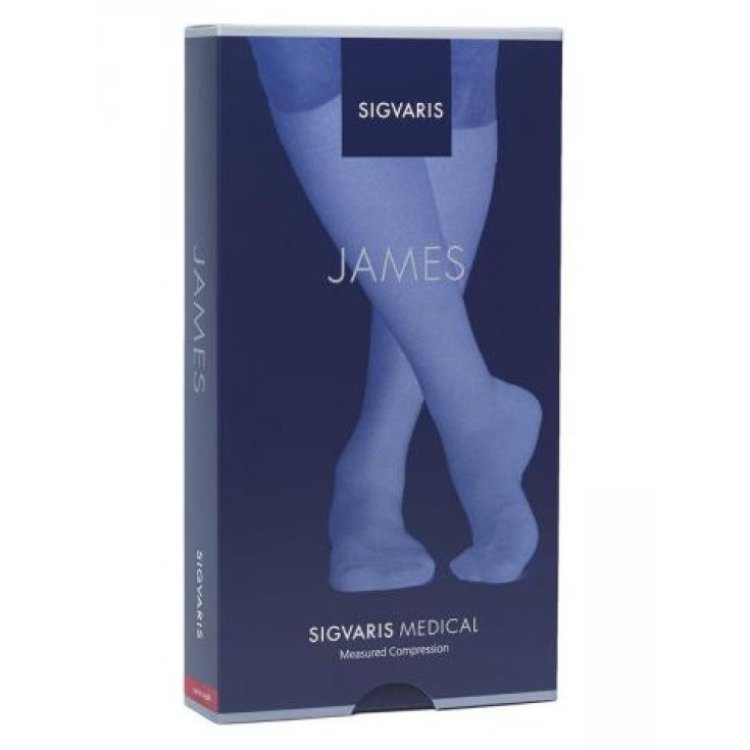Sigvaris James CCL2 Gambaletto Uomo Carbon Lungo Punta Chiusa XS Plus