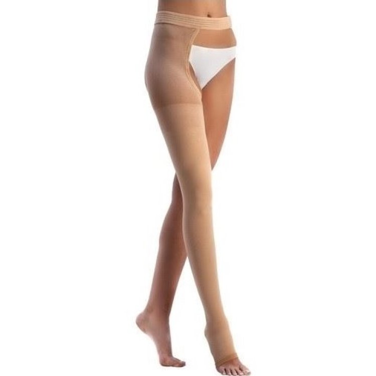 Sigvaris Cotton Med CCL2 Monocollant Sinistro Nature Punta Aperta Taglia M