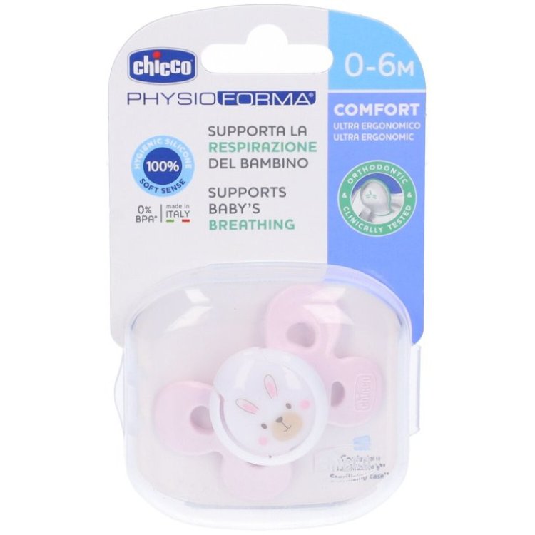 Chicco Physioforma Comfort Ciuccio Silicone Bambina 0-6 Mesi Chicco Physioforma Comfort Ciuccio Silicone Bambina 0-6 Mesi