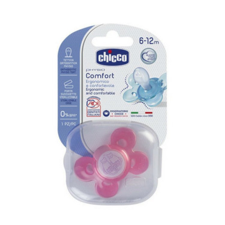 Chicco Physio Comfort Succhietto in Silicone Rosa 6-16 Mesi Chicco Physio Comfort Succhietto in Silicone Rosa 6-16 Mesi