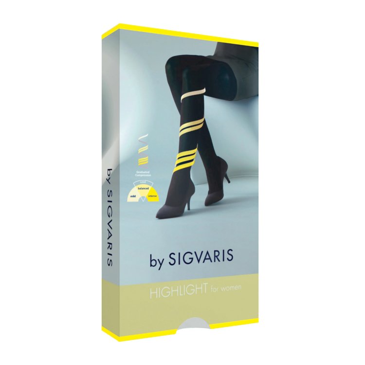 Sigvaris Highlight Donna Collant Normale Punta Chiusa Nero Taglia L