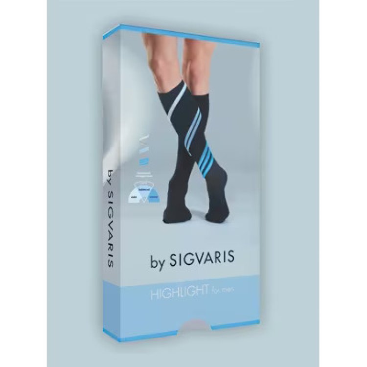 Sigvaris Highlight Men Gambaletto Compressivo Punta Chiusa Marine Taglia M