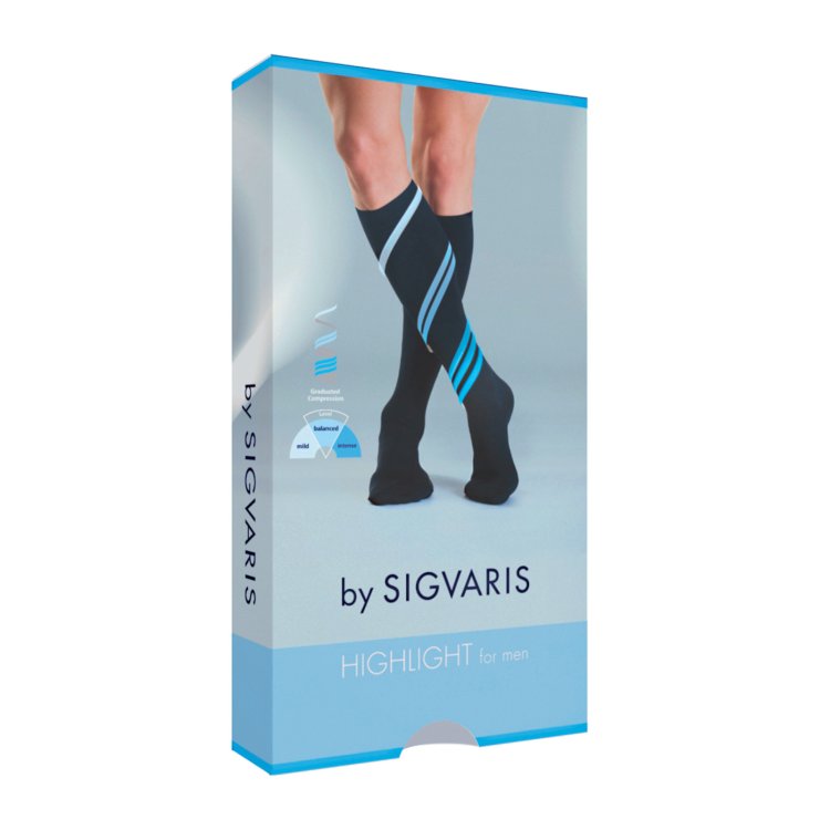 Sigvaris Highlight Men Gambaletto Lungo Punta Chiusa Marine Taglia XL