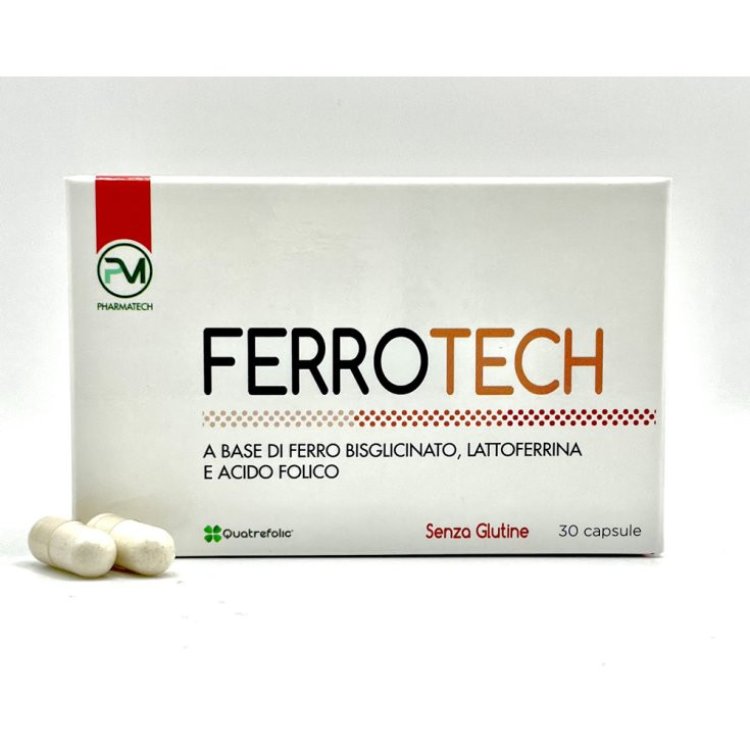 Piemme Pharmatech Ferrotech Integratore Ferro Lattoferrina Vitamine 30 Capsule