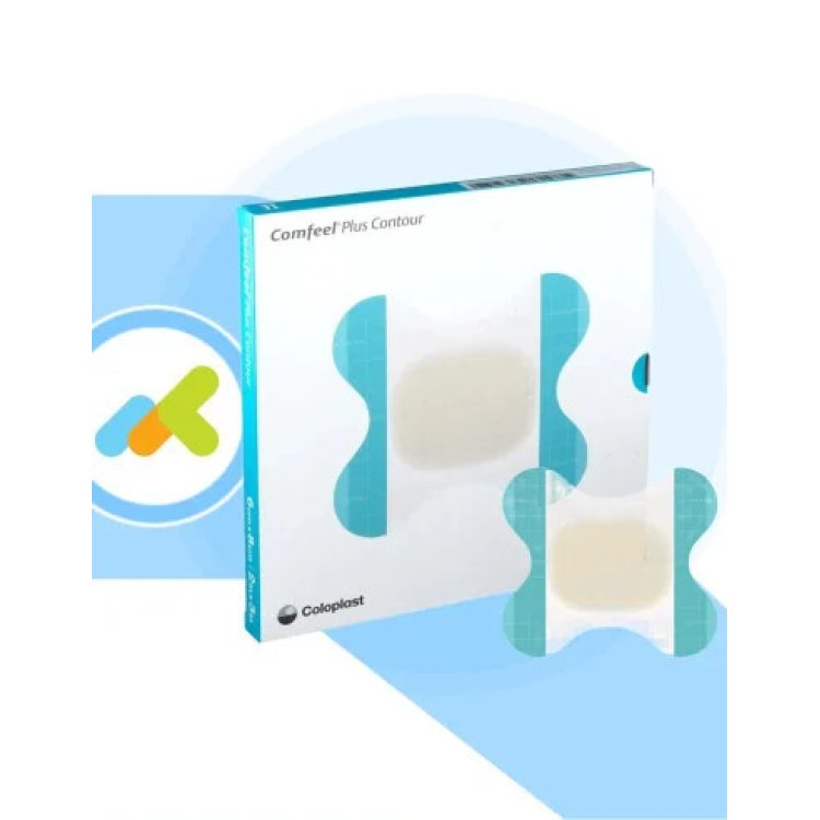 Comfeel Plus Contour Medicazione Idrocolloidale Sagomata 6x8cm 5 Pezzi
