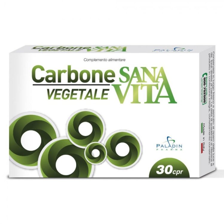 Paladin Pharma Sanavita Carbone Vegetale Integratore per Gas Intestinali 30 Compresse Paladin Pharma Sanavita Carbone Vegetale Integratore per Gas Intestinali 30 Compresse