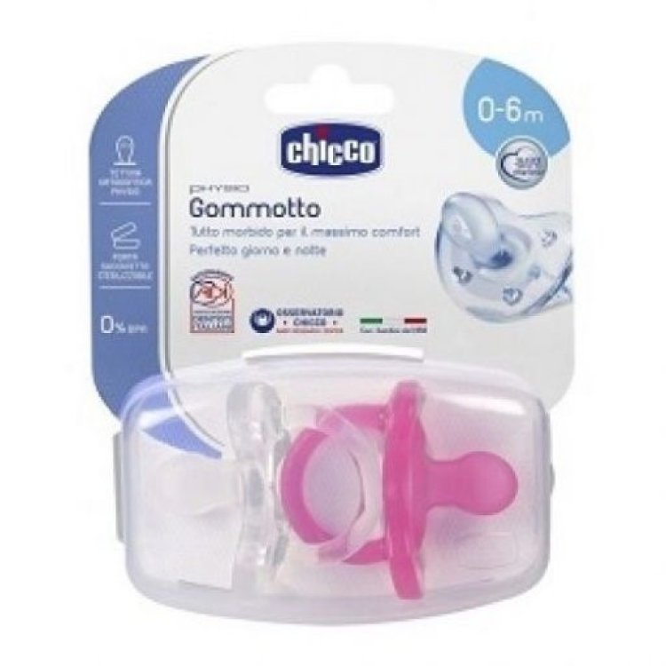 Chicco Gommotto Silicone PhysioForma 0-6 Mesi 2 Pezzi Rosa