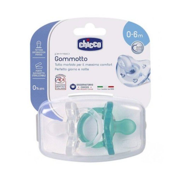Chicco Gommotto Physioforma Silicone Succhietto 0-6 Mesi 2 Pezzi