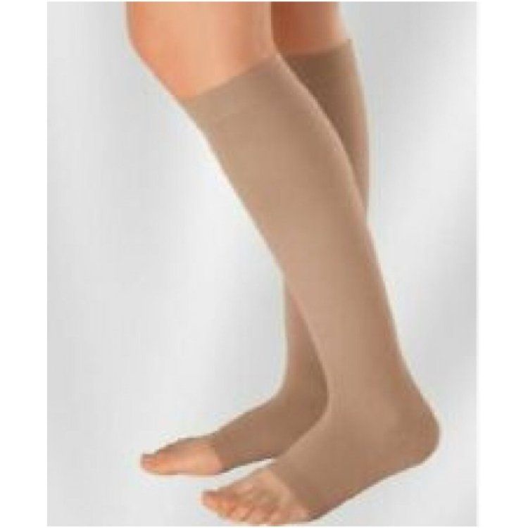 Medi Gambaletto a Compressione 18 MmHg Punta Aperta Sabbia Taglia 5 Medi Gambaletto a Compressione 18 MmHg Punta Aperta Sabbia Taglia 5