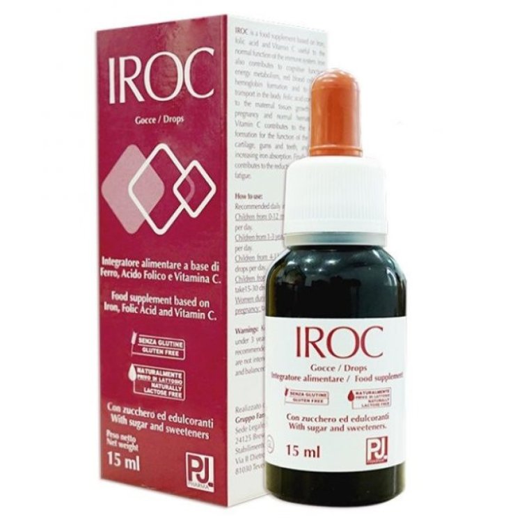 Gruppo Farmaimpresa Iroc Gocce Integratore Ferro, Acido Folico e Vitamina C - 15ml
