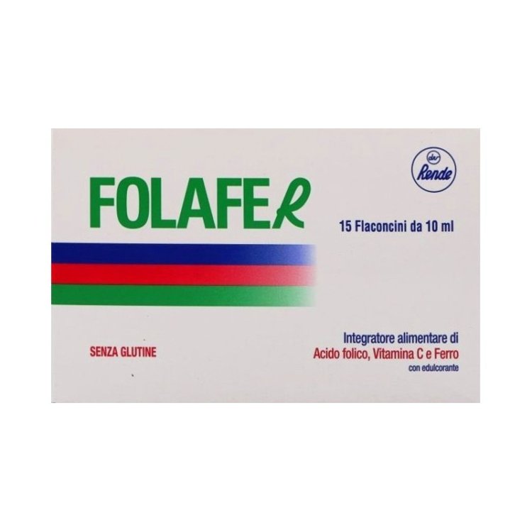 Rende Folafer Integratore Ferro Vitamina C e Acido Folico in 15 Flaconcini Rende Folafer Integratore Ferro Vitamina C e Acido Folico in 15 Flaconcini