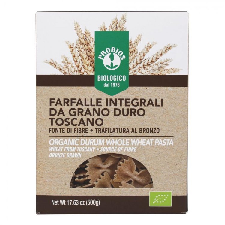Probios Farfalle di Frumento Integrali Pasta 500g