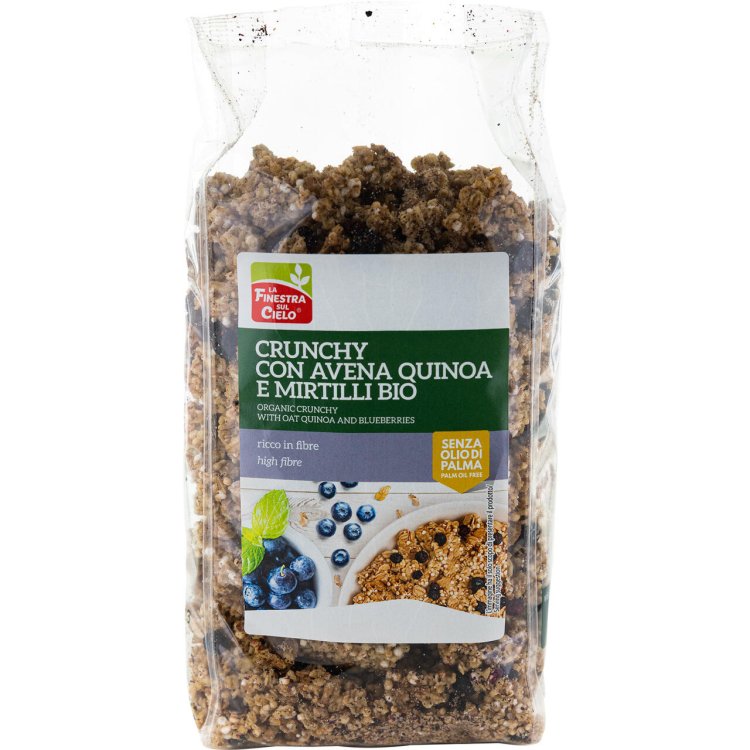 La Finestra Sul Cielo Crunchy Avena, Quinoa e Mirtilli Biologici 375g