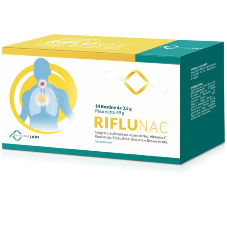 Pharma Labs Riflunac Integratore per Affezioni Respiratorie 14 Bustine Pharma Labs Riflunac Integratore per Affezioni Respiratorie 14 Bustine