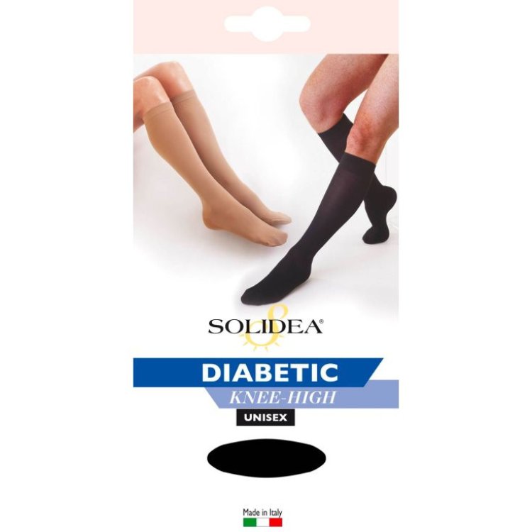 Solidea Gambaletto Diabetico Nero Taglia 2-M