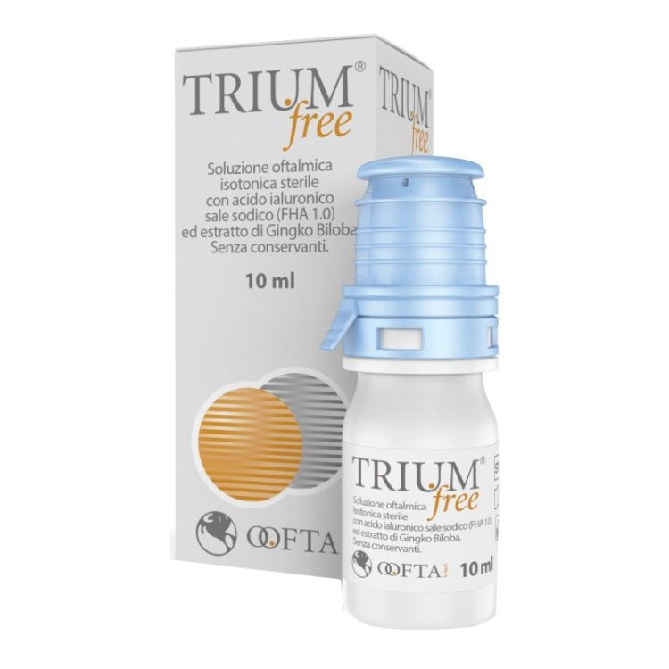 Trium Free Collirio Senza Conservanti con Acido Ialuronico e Ginkgo 10ml