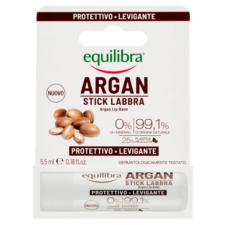 Equilibra Argan: Stick Labbra Protettivo, Levigante, Antiossidante - 5,5ml