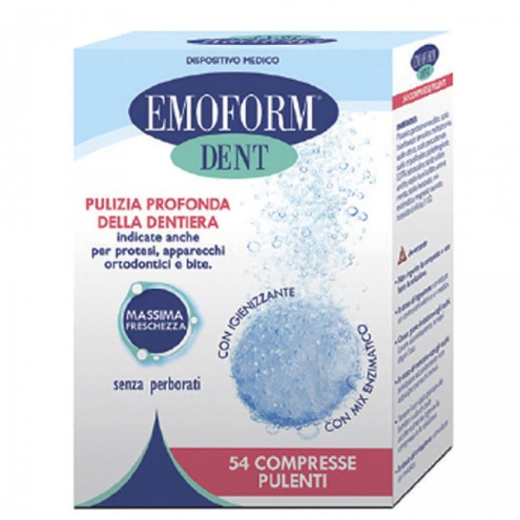 Emoform Dent Compresse Effervescenti per Protesi Dentali 54 pz