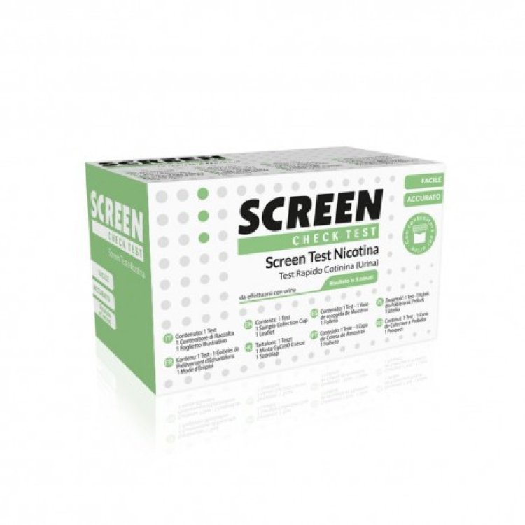 Screen Italia Test Rapido Nicotina Cotinina Urine Determinazione Fumatore 1 Pezzo