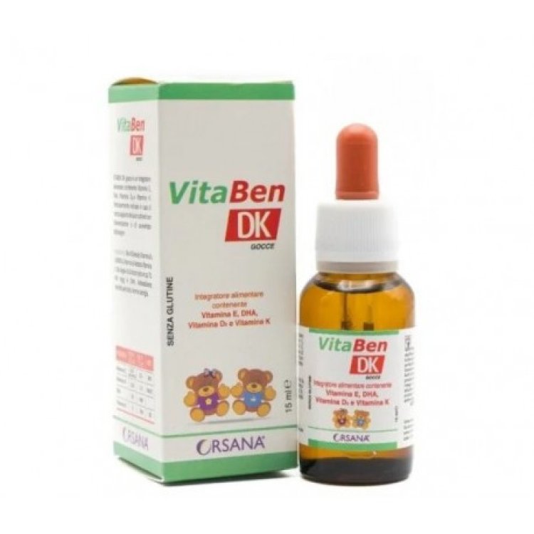 Orsana Vitaben DK Integratore Alimentare in Gocce per Bambini 15ml Orsana Vitaben DK Integratore Alimentare in Gocce per Bambini 15ml