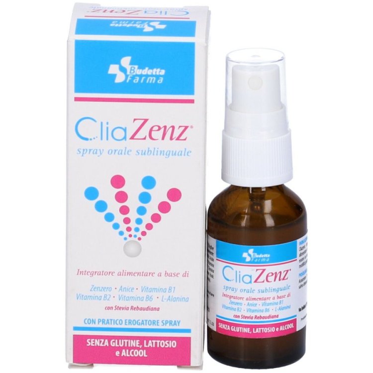 Budetta Farma Cliazenz Integratore Alimentare Spray Orale Anti Nausea 20ml Budetta Farma Cliazenz Integratore Alimentare Spray Orale Anti Nausea 20ml