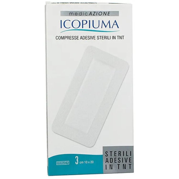 Icopiuma Compresse Adesive TNT Sterile 10x20cm 3 Pezzi