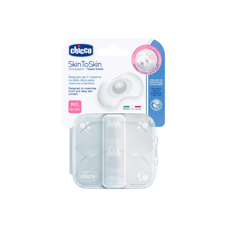 Chicco Paracapezzoli SkinToSkin Silicone S/M 2 Pezzi