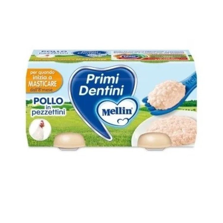 Mellin Primi Dentini Alimento Bambini Pollo 2x80g