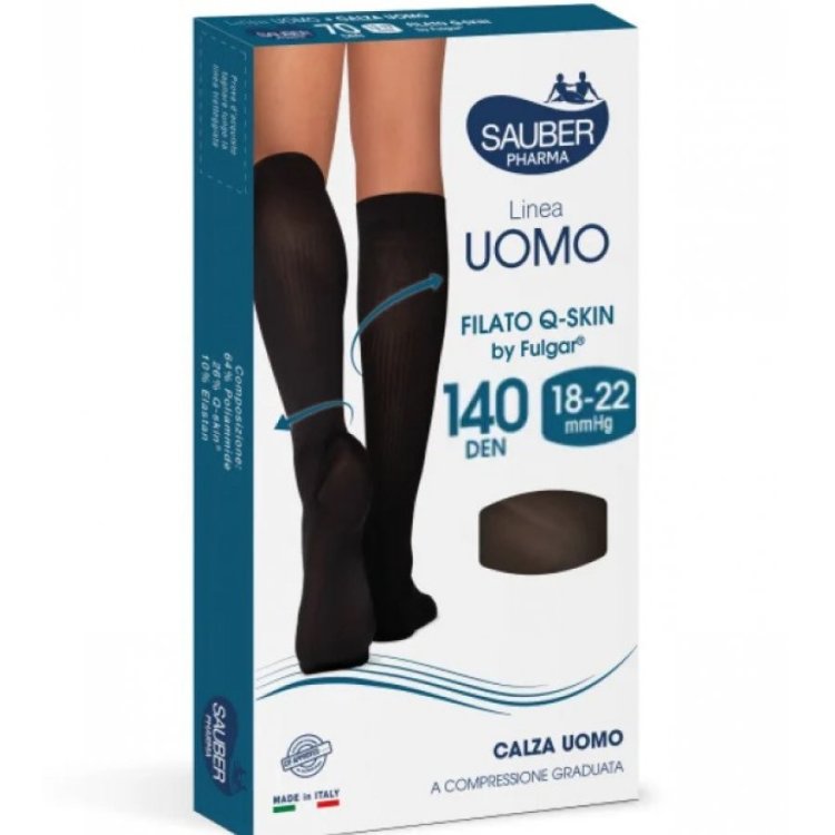 Desa Pharma Uomo Q Skin Calza 140 Denari Nera Taglia M
