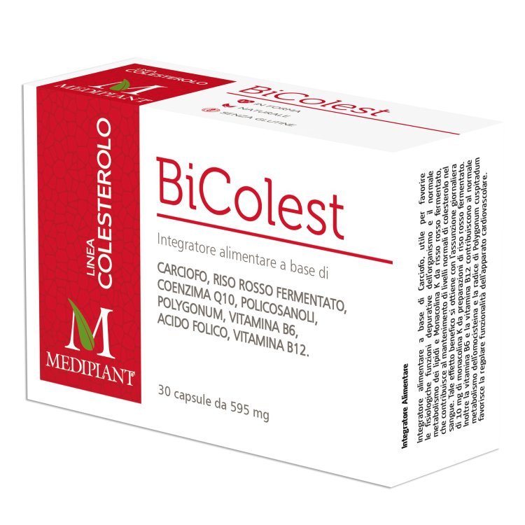 Mediplant Bicolest Integratore per Colesterolo in Compresse, 30 Unit&agrave;