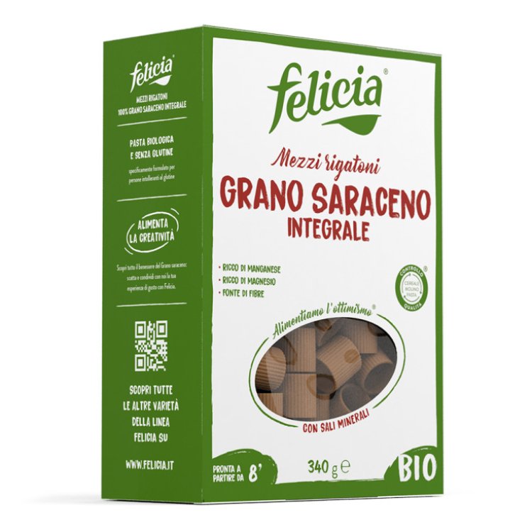 Felicia Bio Mezzi Rigatoni di Grano Saraceno Integrale Senza Glutine 340g